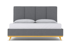 Carter Upholstered Platform Bed :: Leg Finish: Natural / Size: Queen Size