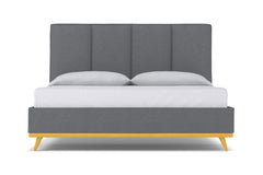 Carter Upholstered Platform Bed :: Leg Finish: Natural / Size: California King