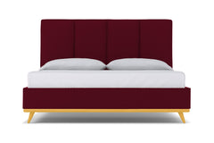 Carter Upholstered Platform Bed :: Leg Finish: Natural / Size: Full Size