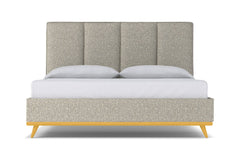 Carter Upholstered Platform Bed :: Leg Finish: Natural / Size: King