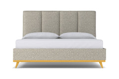 Carter Upholstered Platform Bed :: Leg Finish: Natural / Size: King