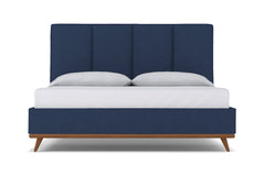 Carter Upholstered Platform Bed :: Leg Finish: Pecan / Size: Full Size