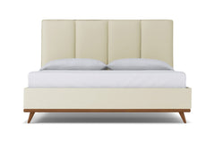 Carter Upholstered Platform Bed :: Leg Finish: Pecan / Size: Full Size