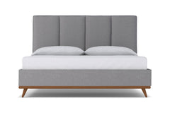 Carter Upholstered Platform Bed :: Leg Finish: Pecan / Size: Queen Size