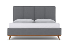 Carter Upholstered Platform Bed :: Leg Finish: Pecan / Size: King