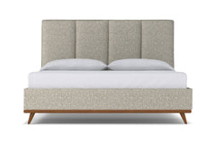 Carter Upholstered Platform Bed :: Leg Finish: Pecan / Size: Full Size