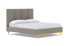 Carter Upholstered Platform Bed :: Leg Finish: Natural / Size: Full Size