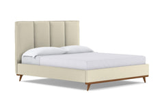 Carter Upholstered Platform Bed :: Leg Finish: Pecan / Size: Full Size