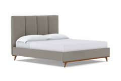 Carter Upholstered Platform Bed :: Leg Finish: Pecan / Size: California King