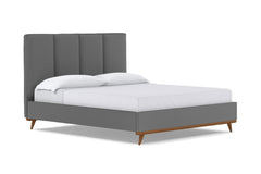 Carter Upholstered Platform Bed :: Leg Finish: Pecan / Size: California King