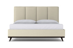 Carter Upholstered Platform Bed :: Leg Finish: Espresso / Size: California King