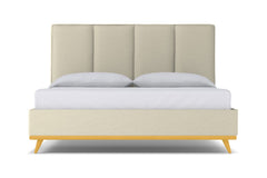 Carter Upholstered Platform Bed :: Leg Finish: Natural / Size: Full Size