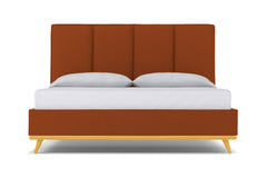 Carter Upholstered Platform Bed :: Leg Finish: Natural / Size: King