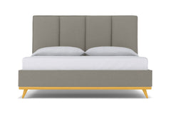 Carter Upholstered Platform Bed :: Leg Finish: Natural / Size: California King