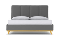 Carter Upholstered Platform Bed :: Leg Finish: Natural / Size: California King