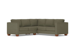 Catalina 2pc Sleeper L-Sectional :: Leg Finish: Pecan / Sleeper Option: Memory Foam Mattress