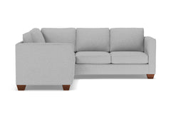 Catalina 2pc Sleeper L-Sectional :: Leg Finish: Pecan / Sleeper Option: Deluxe Innerspring Mattress
