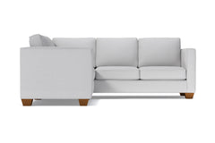 Catalina 2pc Sleeper L-Sectional :: Leg Finish: Pecan / Sleeper Option: Deluxe Innerspring Mattress