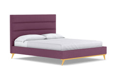 Cooper Upholstered Platform Bed :: Leg Finish: Natural / Size: King