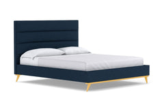 Cooper Upholstered Platform Bed :: Leg Finish: Natural / Size: King