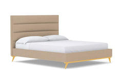 Cooper Upholstered Platform Bed :: Leg Finish: Natural / Size: King