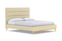 Cooper Upholstered Platform Bed :: Leg Finish: Natural / Size: California King