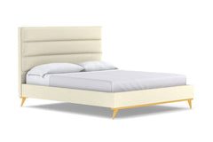 Cooper Upholstered Platform Bed :: Leg Finish: Natural / Size: California King