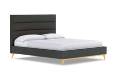 Cooper Upholstered Platform Bed :: Leg Finish: Natural / Size: California King