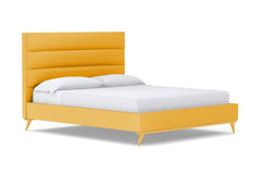 Cooper Upholstered Platform Bed :: Leg Finish: Natural / Size: California King