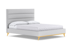 Cooper Upholstered Platform Bed :: Leg Finish: Natural / Size: California King