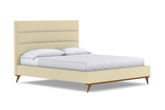 Cooper Upholstered Platform Bed :: Leg Finish: Pecan / Size: California King