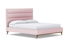 Cooper Upholstered Platform Bed :: Leg Finish: Pecan / Size: California King