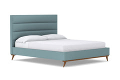 Cooper Upholstered Platform Bed :: Leg Finish: Pecan / Size: California King