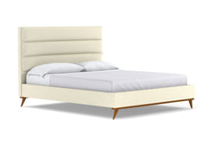 Cooper Upholstered Platform Bed :: Leg Finish: Pecan / Size: Queen Size