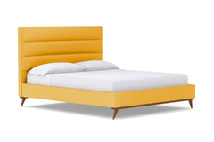 Cooper Upholstered Platform Bed :: Leg Finish: Pecan / Size: Queen Size