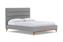 Cooper Upholstered Platform Bed :: Leg Finish: Pecan / Size: King