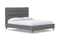 Cooper Upholstered Platform Bed :: Leg Finish: Pecan / Size: Queen Size