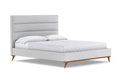 Cooper Upholstered Platform Bed :: Leg Finish: Pecan / Size: California King