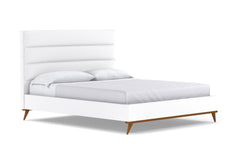 Cooper Upholstered Platform Bed :: Leg Finish: Pecan / Size: California King