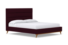 Cooper Upholstered Platform Bed :: Leg Finish: Pecan / Size: King