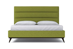 Cooper Upholstered Platform Bed :: Leg Finish: Espresso / Size: Queen Size