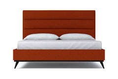 Cooper Upholstered Platform Bed :: Leg Finish: Espresso / Size: Queen Size