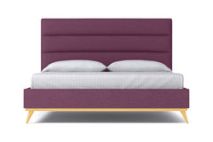 Cooper Upholstered Platform Bed :: Leg Finish: Natural / Size: Queen Size