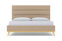 Cooper Upholstered Platform Bed :: Leg Finish: Natural / Size: California King