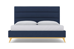 Cooper Upholstered Platform Bed :: Leg Finish: Natural / Size: California King