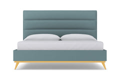 Cooper Upholstered Platform Bed :: Leg Finish: Natural / Size: California King