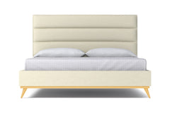 Cooper Upholstered Platform Bed :: Leg Finish: Natural / Size: King