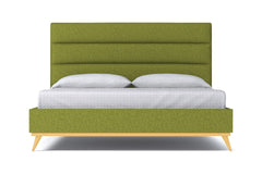 Cooper Upholstered Platform Bed :: Leg Finish: Natural / Size: King