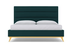 Cooper Upholstered Platform Bed :: Leg Finish: Natural / Size: California King