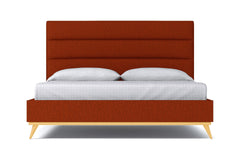 Cooper Upholstered Platform Bed :: Leg Finish: Natural / Size: California King